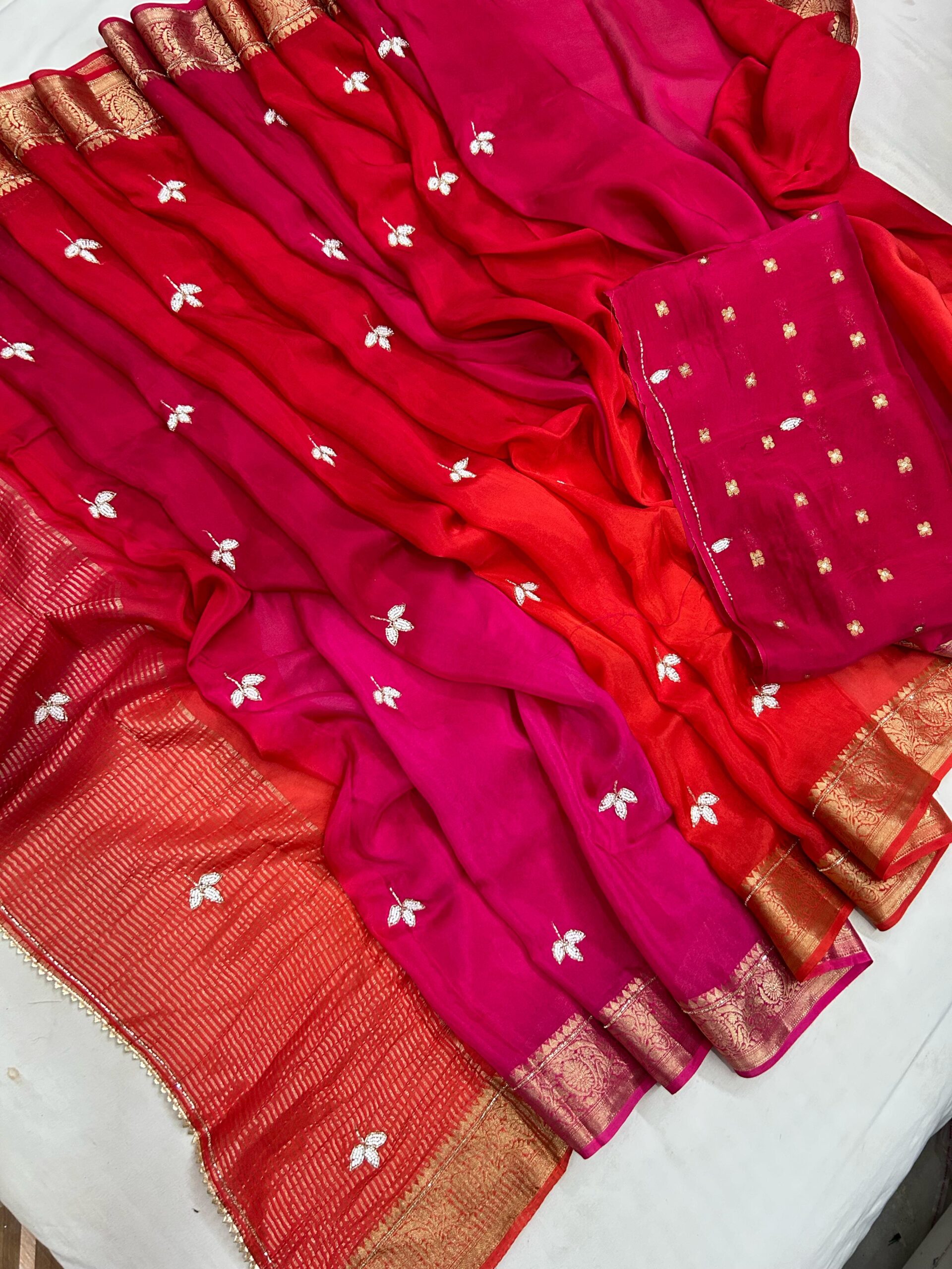 Designer Leheriya Print Saree