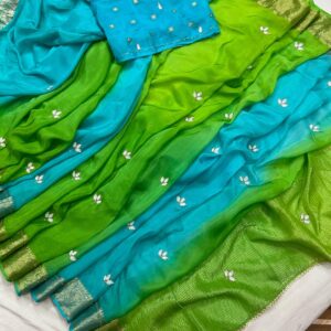 Designer Leheriya Print Saree